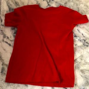 Plain red shirt